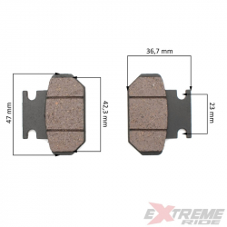 Brzdové platničky obloženie predné XB27 90-110-125CC