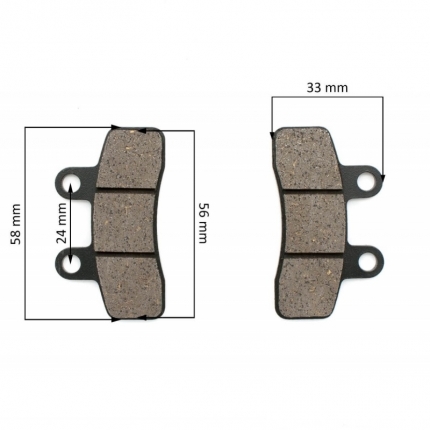 Brzdové platničky obloženie Pitbike 110-125CC predné